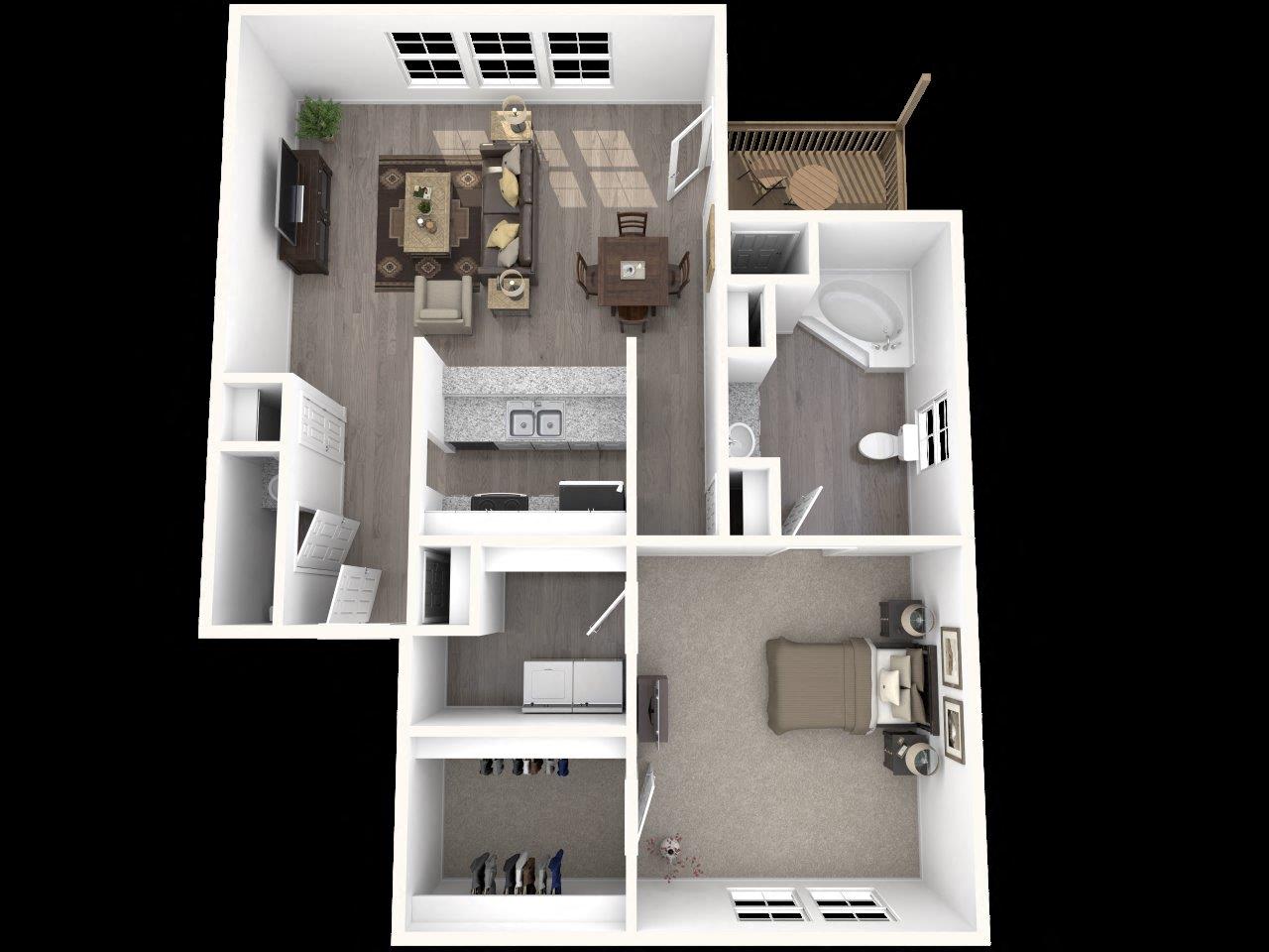 Apartments in Raleigh, NC: Six Forks Station Apartments A5